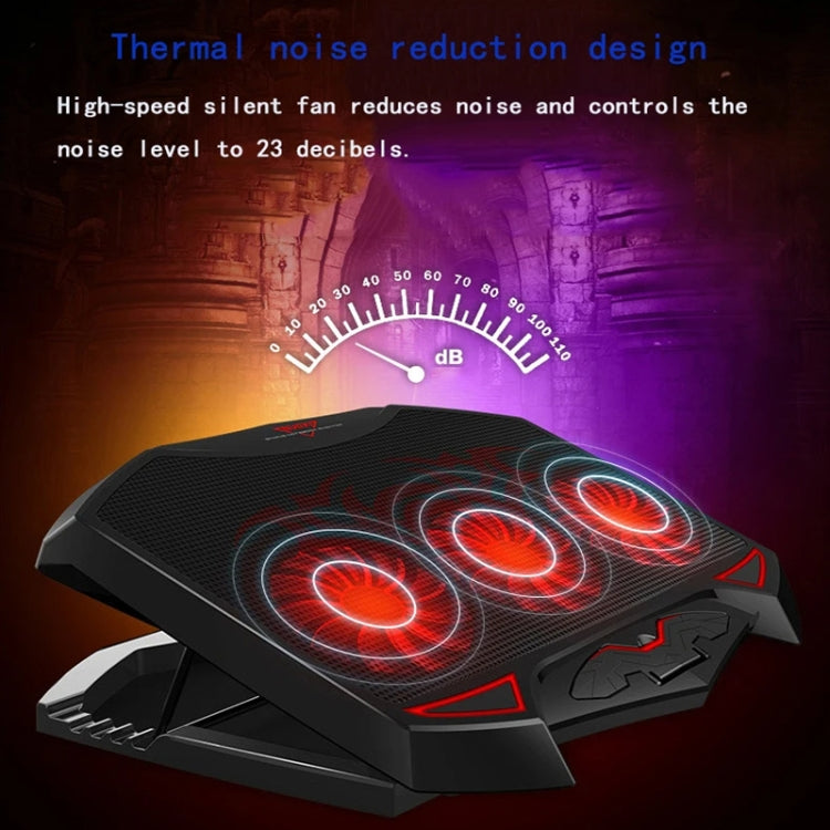 Radiatore raffreddamento laptop 3 ventole LED regolabile