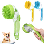 Spazzola bagno animali con manico lungo in silicone