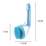 Spazzola bagno animali con manico lungo in silicone