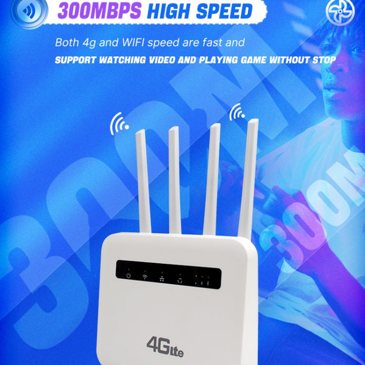 Router wireless 4G CPE WiFi6 con doppia porta e spina UE