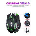 Mouse wireless da gioco RGB T-WOLF Q13 2,4 GHz 6 tasti