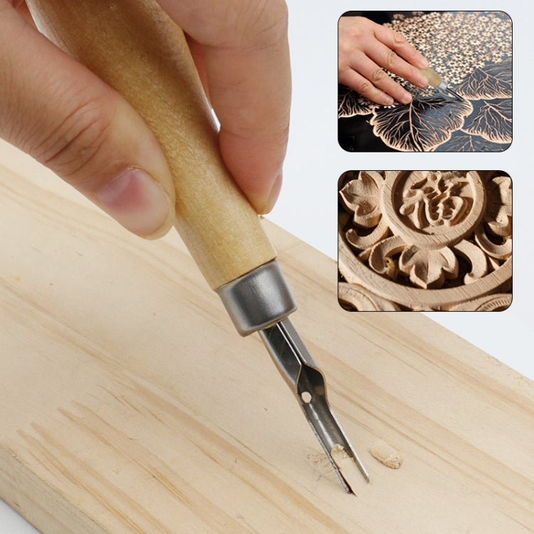Set 7 coltelli da intaglio con manico in legno