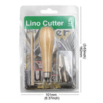 Set 7 coltelli da intaglio con manico in legno