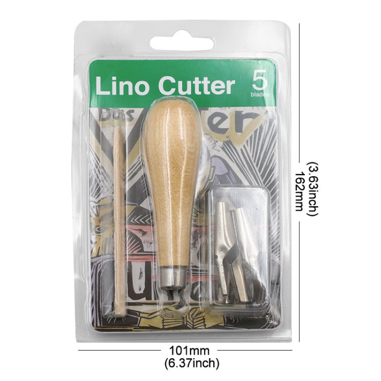 Set 7 coltelli da intaglio con manico in legno
