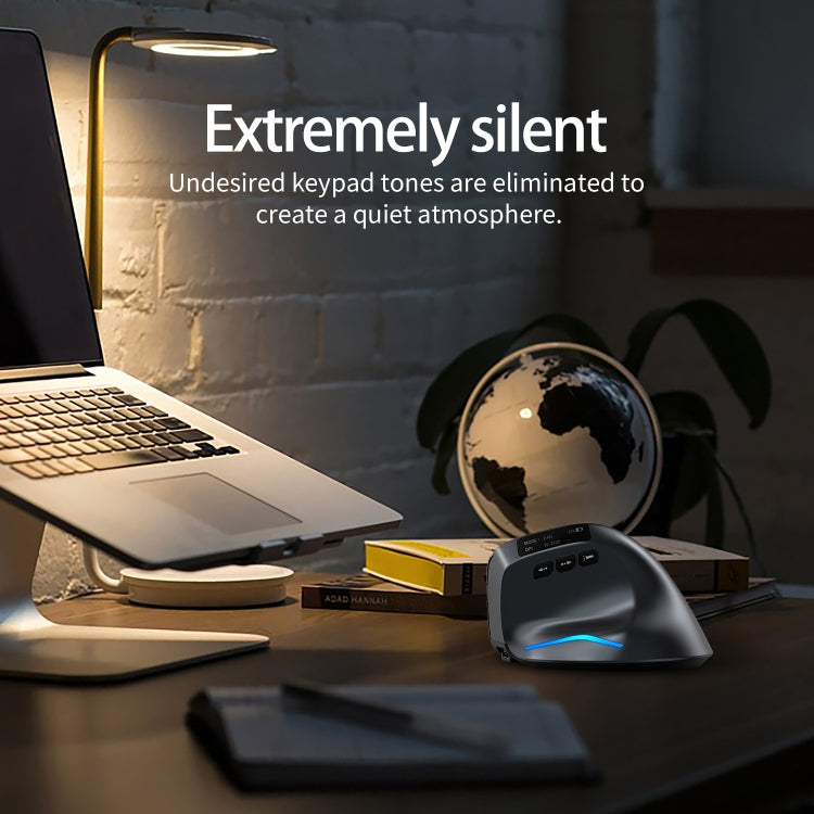Mouse wireless verticale ZELOTES F-26C 2.4G+Bluetooth 8 tasti