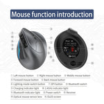 Mouse wireless verticale ZELOTES F-26C 2.4G+Bluetooth 8 tasti