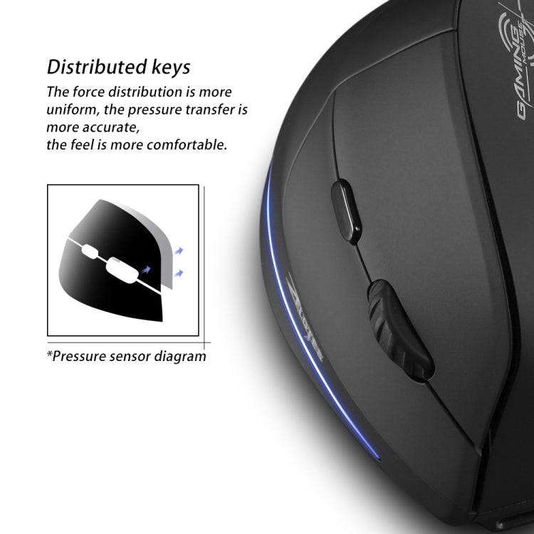 Mouse wireless ergonomico ricaricabile ZELOTES F35 6 tasti