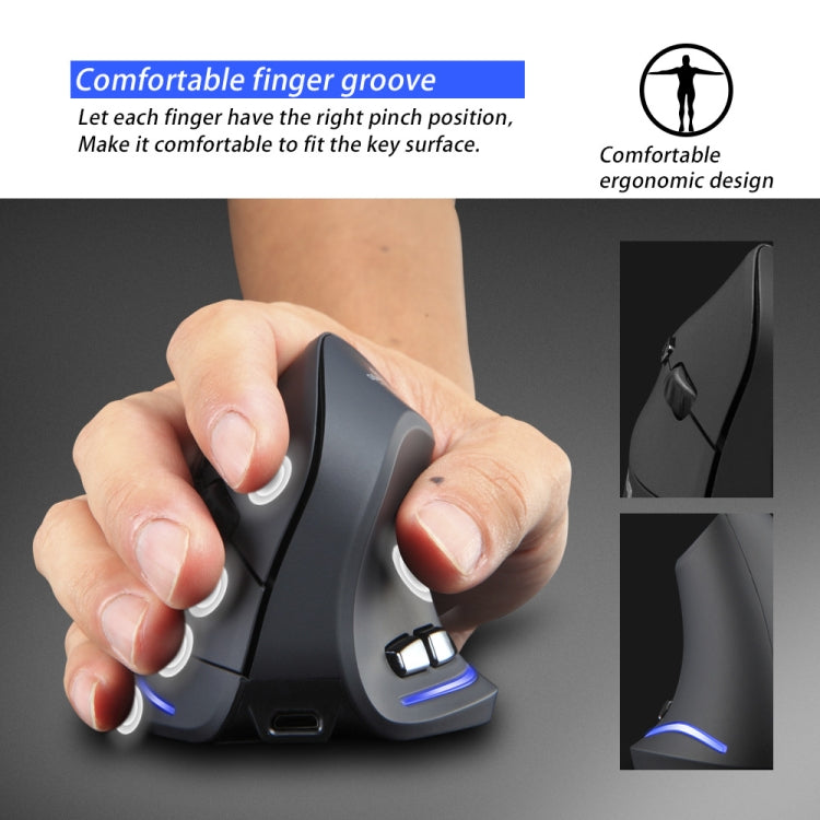 Mouse wireless ergonomico ricaricabile ZELOTES F35 6 tasti