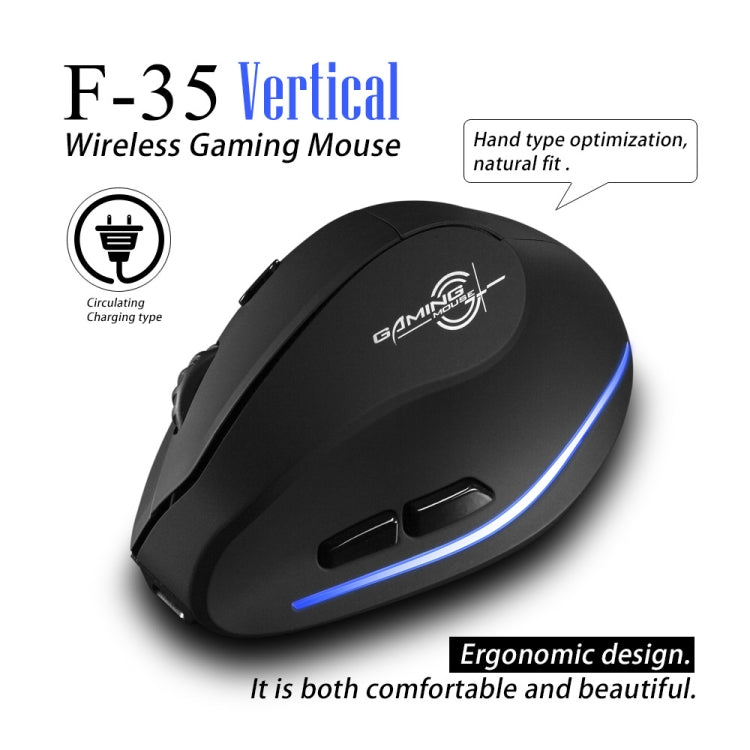 Mouse wireless ergonomico ricaricabile ZELOTES F35 6 tasti