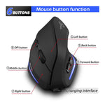 Mouse wireless ergonomico ricaricabile ZELOTES F35 6 tasti