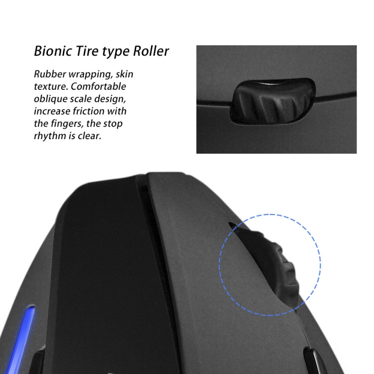 Mouse wireless ergonomico ricaricabile ZELOTES F35 6 tasti
