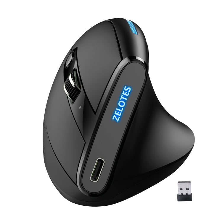 Mouse wireless ergonomico Zelotes F36A a 6 pulsanti