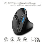 Mouse wireless ergonomico Zelotes F36A a 6 pulsanti