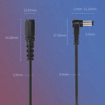 Cavo prolunga DC 5,5x2,1 mm maschio-femmina 20 cm