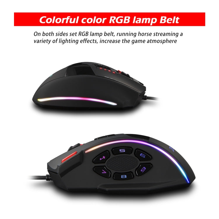 Mouse da gioco Zelotes C13 13 tasti RGB programmabile