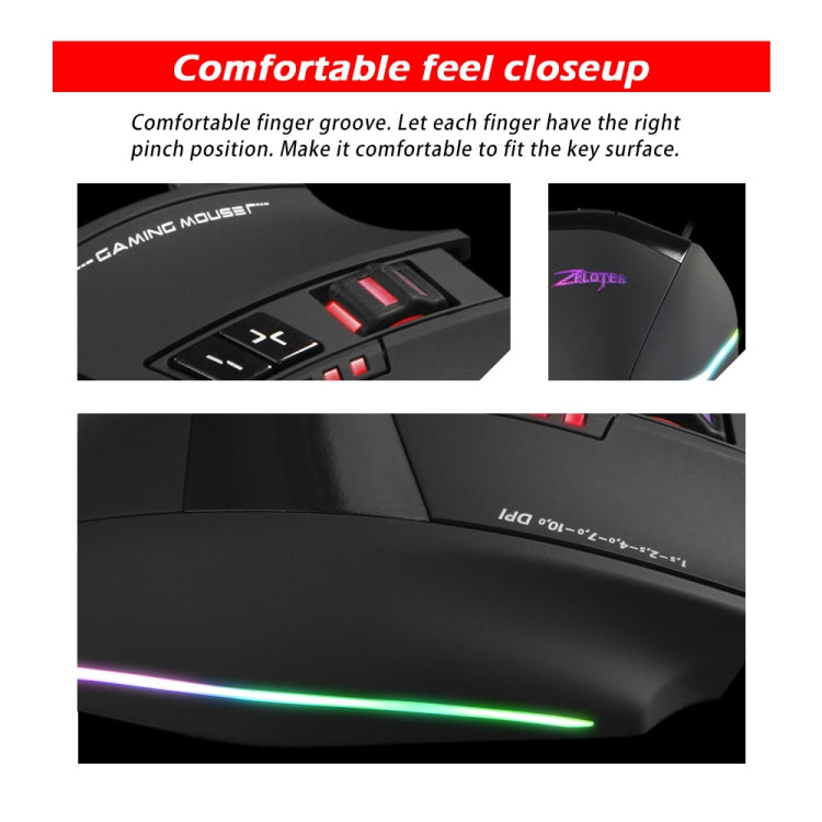 Mouse da gioco Zelotes C13 13 tasti RGB programmabile