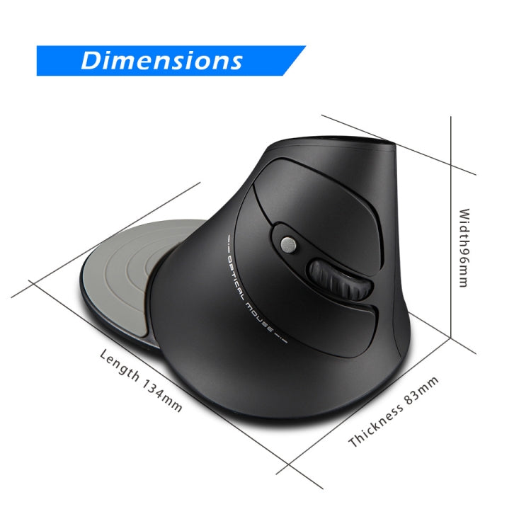 Mouse wireless ergonomico verticale ZELOTES F17 6 pulsanti