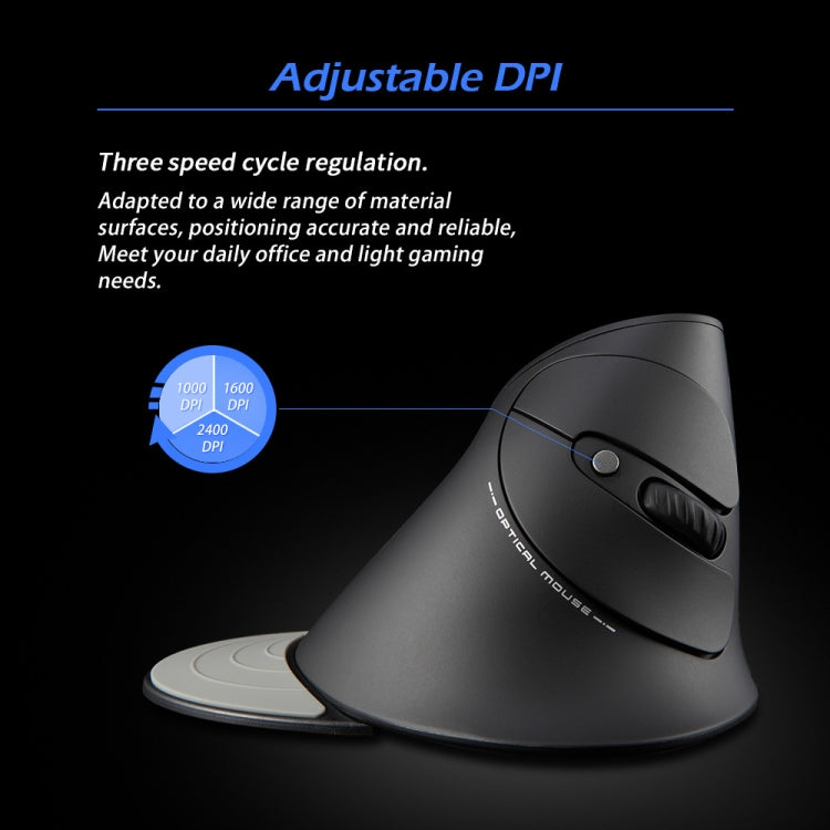 Mouse wireless ergonomico verticale ZELOTES F17 6 pulsanti