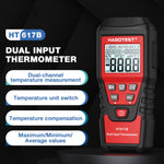 Termometro digitale HABOTEST HT617B a doppio canale con termocoppia - immagine 2