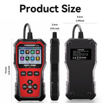 Lettore codici motore OBDII KW340 con display TFT 2,8 pollici