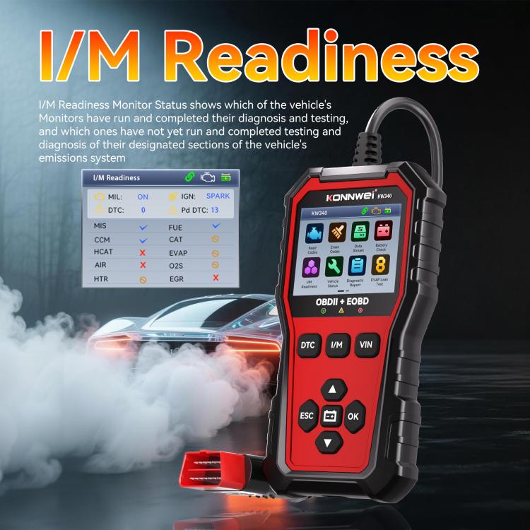 Lettore codici motore OBDII KW340 con display TFT 2,8 pollici