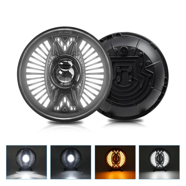 Faro rotondo 7 pollici Angel Eye a ventaglio IP68