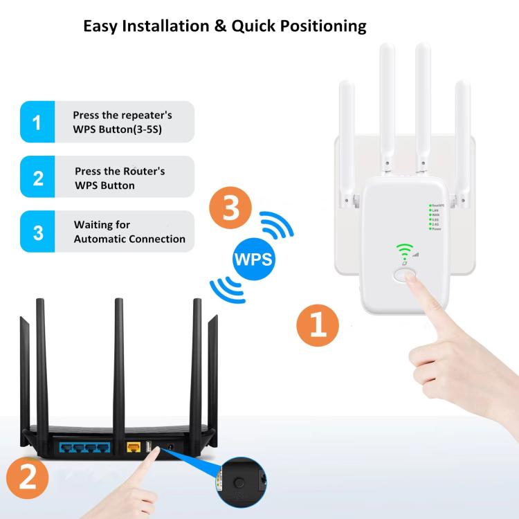 Ripetitore WiFi Urant U11 300Mbps 2.4GHz con WPS