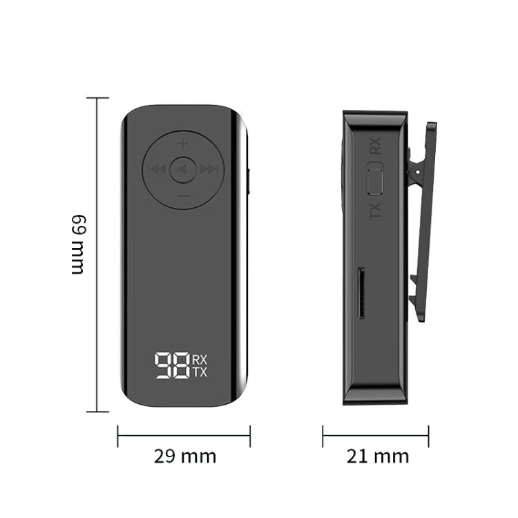 Ricevitore e trasmettitore audio Bluetooth 5.3 a clip