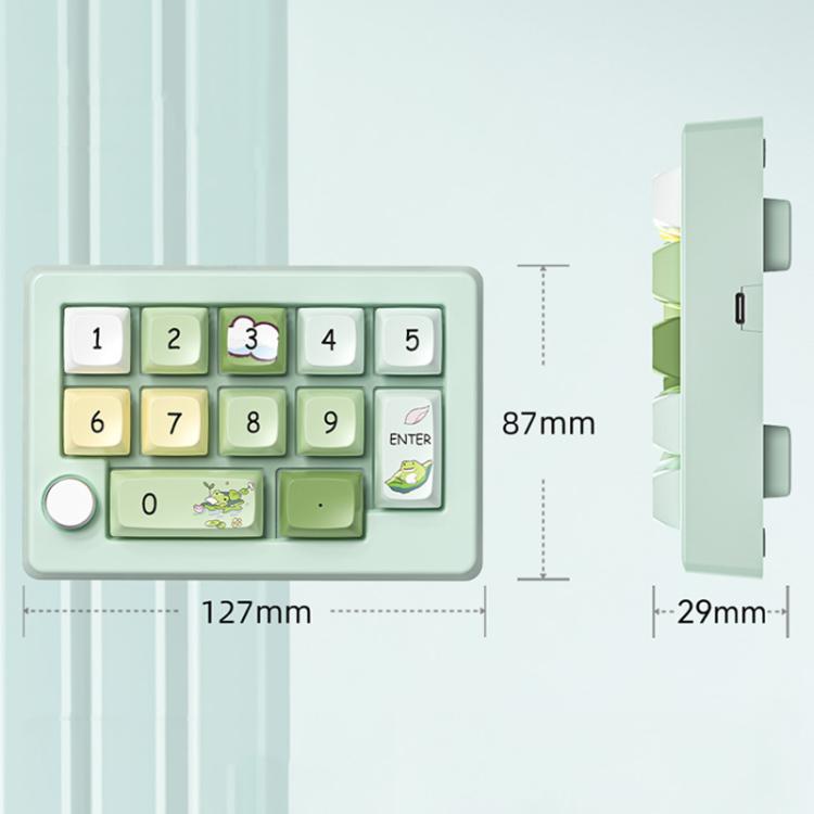 Tastiera meccanica da gioco wireless RGB tri-mode 12 tasti