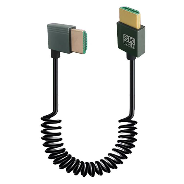 Cavo HDMI 2.1 a molla 8K 60Hz lunghezza 0,5 m Micro HDMI
