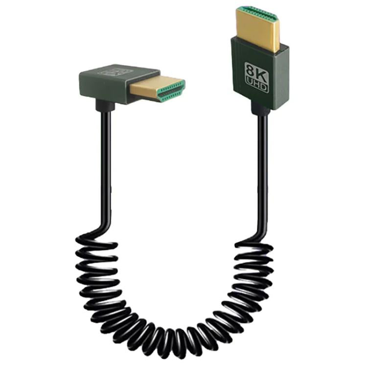 Cavo HDMI 2.1 a molla 8K 60Hz lunghezza 0,5 m Micro HDMI