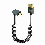 Cavo HDMI 2.1 a molla 8K 60Hz lunghezza 0,5 m Micro HDMI