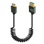 Cavo HDMI 2.1 a molla 8K 60Hz lunghezza 0,5 m Micro HDMI