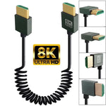 Cavo HDMI 2.1 a molla 8K 60Hz lunghezza 0,5 m Micro HDMI