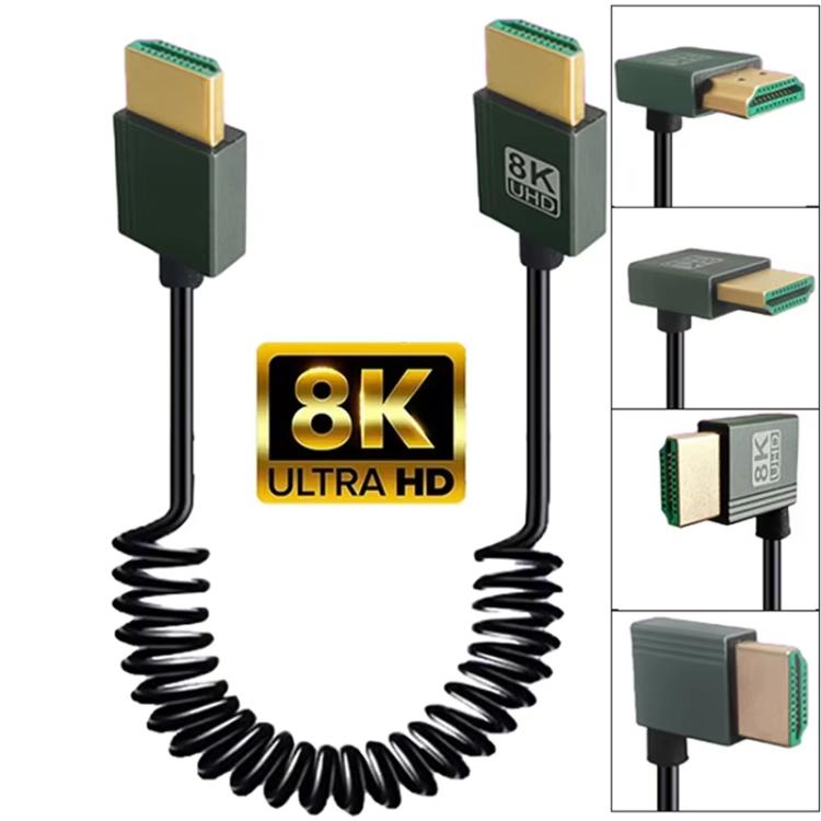 Cavo HDMI 2.1 a molla 8K 60Hz lunghezza 0,5 m Micro HDMI