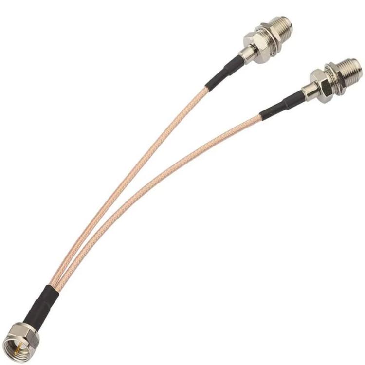 Cavo RF coassiale F maschio a doppio splitter femmina 15-50cm