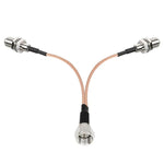 Cavo RF coassiale F maschio a doppio splitter femmina 15-50cm