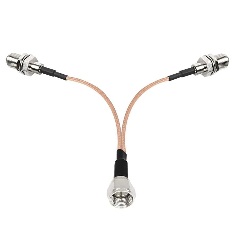 Cavo RF coassiale F maschio a doppio splitter femmina 15-50cm