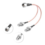 Cavo RF coassiale F maschio a doppio splitter femmina 15-50cm