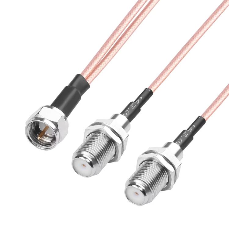 Cavo RF coassiale F maschio a doppio splitter femmina 15-50cm