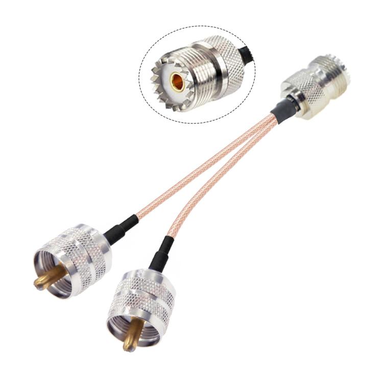 Cavo adattatore UHF femmina a 2 UHF maschio 15-30 cm