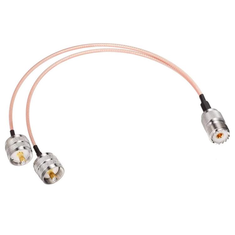 Cavo adattatore UHF femmina a 2 UHF maschio 15-30 cm