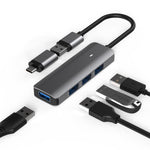Hub docking Blueendless Type-C con 4 porte USB3.0 e slot SD/TF