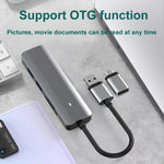 Hub docking Blueendless Type-C con 4 porte USB3.0 e slot SD/TF