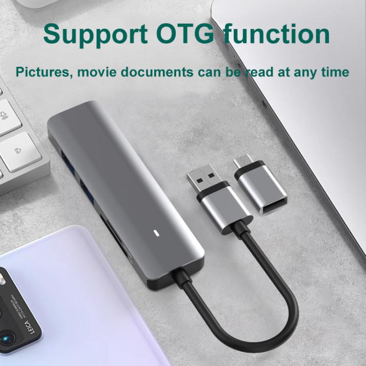 Hub docking Blueendless Type-C con 4 porte USB3.0 e slot SD/TF