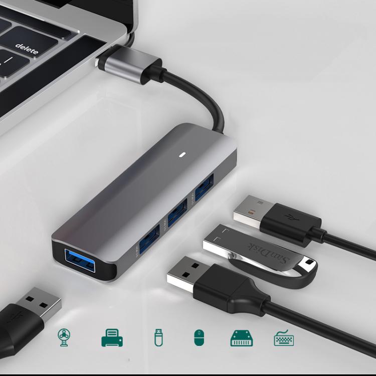 Hub docking Blueendless Type-C con 4 porte USB3.0 e slot SD/TF
