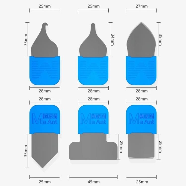 Set strumenti smontaggio smartphone 6 in 1 con lame ultrasottili - immagine 3