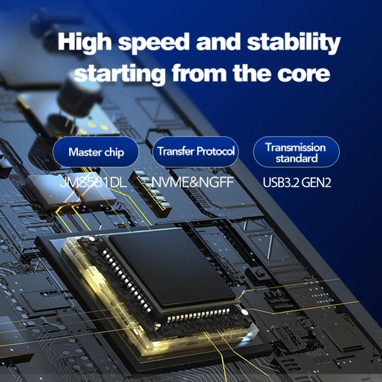 Blueendless HUB M.2 NVMe/SATA con USB 10G e Type-C
