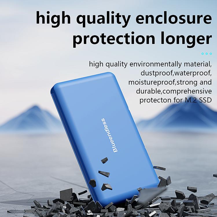 Blueendless M1 Scatola per 4 SSD M.2 antiurto impermeabile