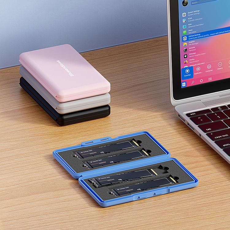 Blueendless M1 Scatola per 4 SSD M.2 antiurto impermeabile